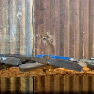 Vintage Forged Steel Tin Snips - QTY 3