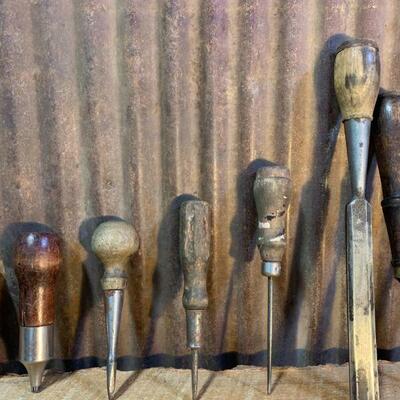 Vintage Tools - Chisel's, Punches, Awes - QTY 17