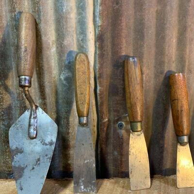 Vintage Tools - Putty Knifes & Trowel - QTY 8