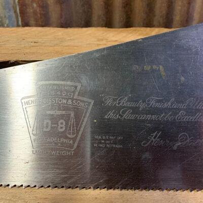 Vintage Tools - Saws Disston - QTY 3