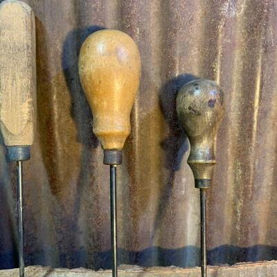 Vintage Advertisement Ice Picks with Wood Handle - QTY 6