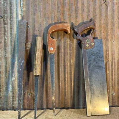 Vintage Tools -Saws - QTY 4