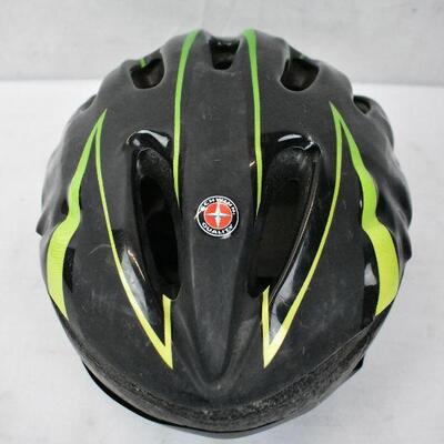 Schwinn Bike Helmet. Black with Green and Yellow