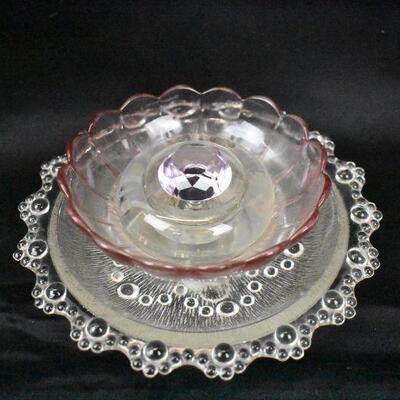 Glass Crafted Art: plate/bowl/etc with Wall Hang hook for Display