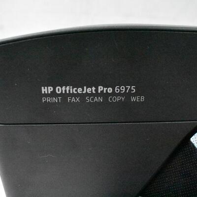 Printer: HP OfficeJet Pro 6975. Works. Needs Ink