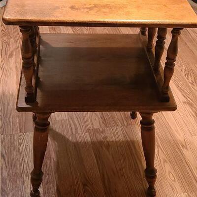 Lot 145 LR: Brumritter Wood Side Table