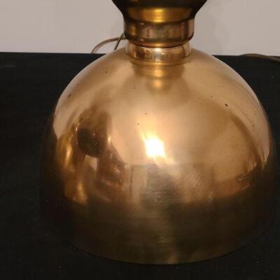 Lot 146 LR: Brass Table Lamps and Vase