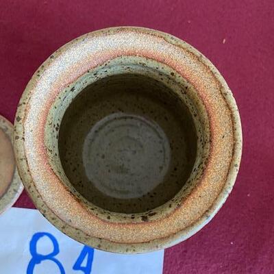 Lot 84 - Stoneware Pottery jar with lid