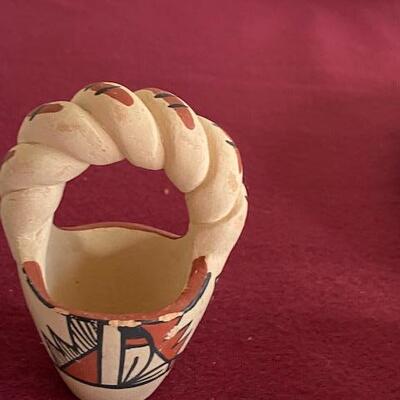 Lot 95 - Pottery Vase and basket