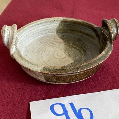 Lot 96 - Stoneware Pottery bowl with handles