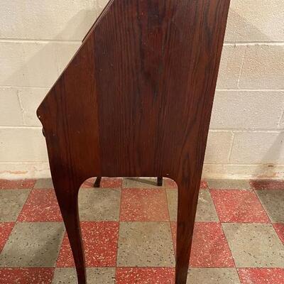 Lot 1: Antique Oak Slant Front Secretary Desk