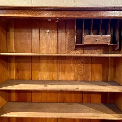 Lot 2: Larkin #6 Stained Glass Book / Curio Cabinet.