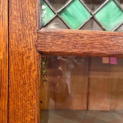 Lot 2: Larkin #6 Stained Glass Book / Curio Cabinet.