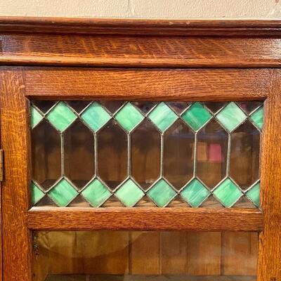 Lot 2: Larkin #6 Stained Glass Book / Curio Cabinet.
