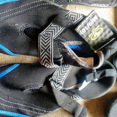 New water shoes and tshirt