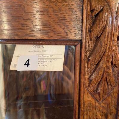 Lot 4: Antique Bowfront Curio Cabinet