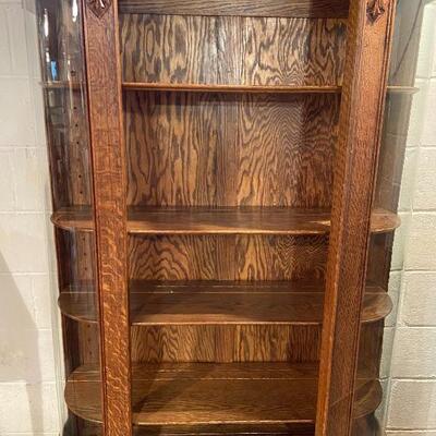 Lot 4: Antique Bowfront Curio Cabinet
