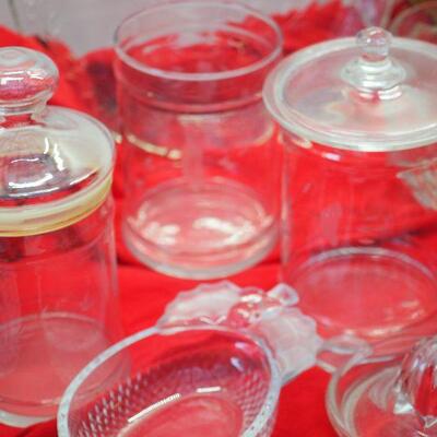 Lot 47 EAPG Cut crystal, Overlay Glass, Vintage soda maker , princess House