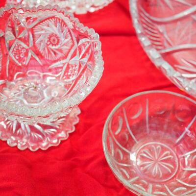 Lot 47 EAPG Cut crystal, Overlay Glass, Vintage soda maker , princess House