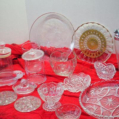 Lot 47 EAPG Cut crystal, Overlay Glass, Vintage soda maker , princess House