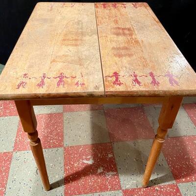 Lot 5: Vintage wooden student desk and chair