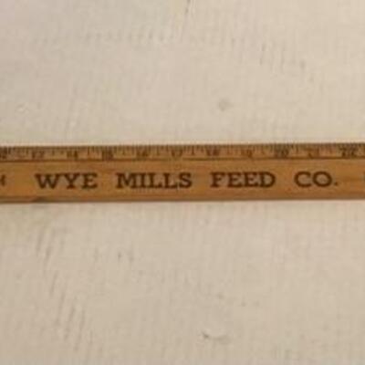 H - 755 Antique Wye Mills Feed Co. Yard Stick