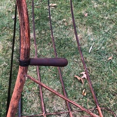 Lot 54 G: Antique Grain Cradle Scythe Primitive Farm Tool 