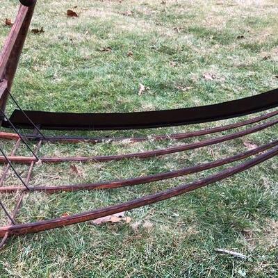 Lot 54 G: Antique Grain Cradle Scythe Primitive Farm Tool 