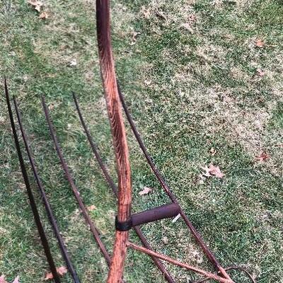 Lot 54 G: Antique Grain Cradle Scythe Primitive Farm Tool 