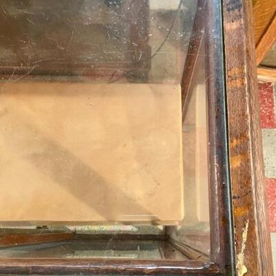 Lot 6: Wooden Display Case on Casters