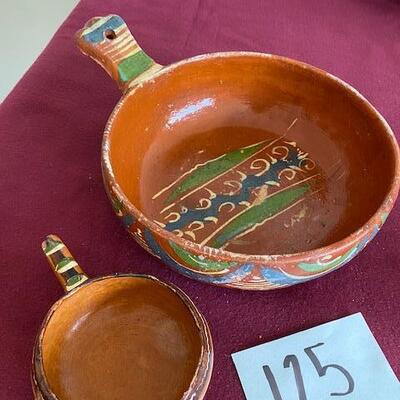 Lot 125 - 2 Pottery Scoops