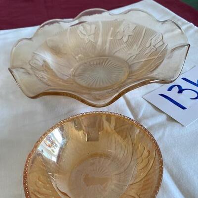 Lot 136 - Depression Glass bowls