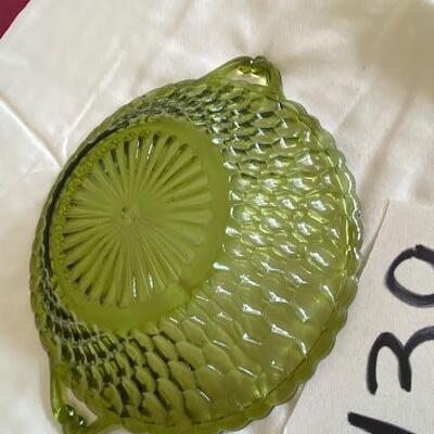 Lot 139 - Depression Glass, Olive Green handled bowl