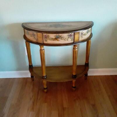 Demilune Console Table with drawer