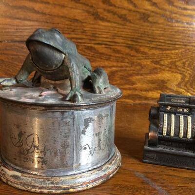Lot 108:  Antique Mechanical Frog Bank