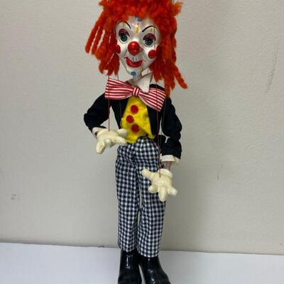 Vintage Bimbo The Clown Marionette Pelham Puppets England YD#020-1220-00130