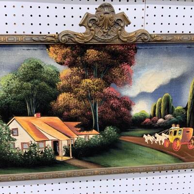 .137. VINTAGE | Stretched Velvet Painting 