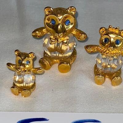 Lot 155 - Swarovski Trimlite set of three bears