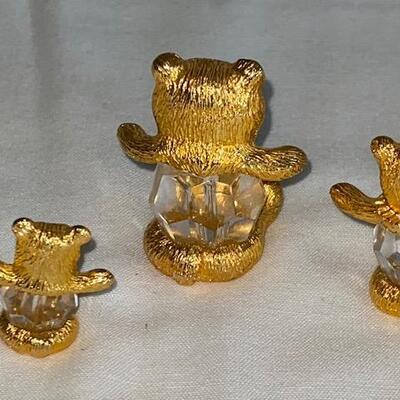 Lot 155 - Swarovski Trimlite set of three bears