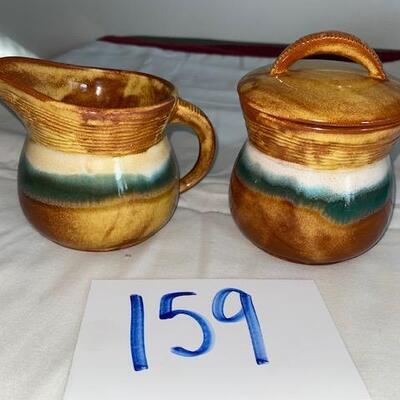 Lot 159 - California Pottery cream and sugar