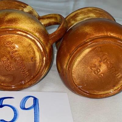 Lot 159 - California Pottery cream and sugar