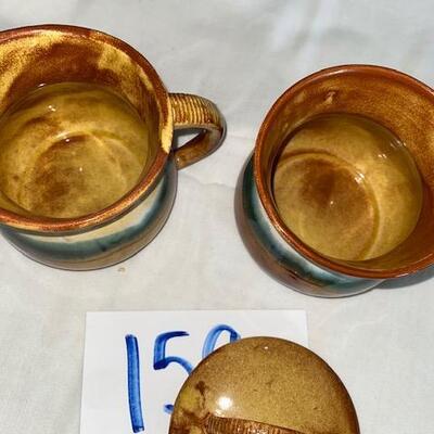 Lot 159 - California Pottery cream and sugar