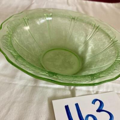 Lot 163 - Depression Glass, lt green bowl