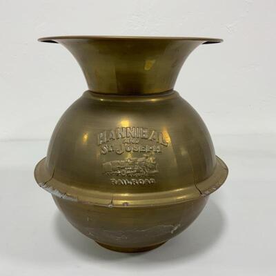 .147. VINTAGE | Spittoon | Hannibal and St Joseph Railroad | Reproduction