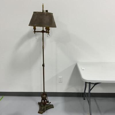 .149. ANTIQUE | Copper Shade Floor Lamp | Heavy Base