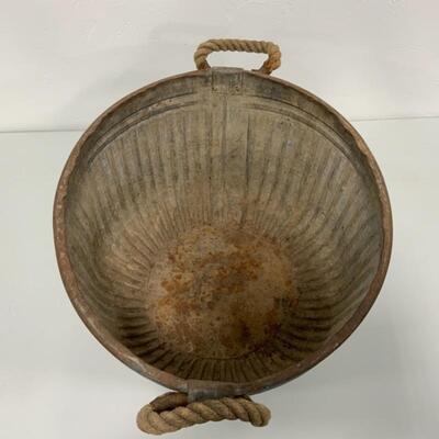 .150. FARM FRESH | Large Galvanized Bushel Basket