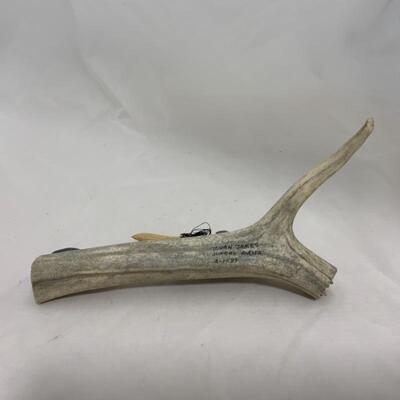 .163. VINTAGE | Native Alaskan Made | Antler & Soapstone Carving