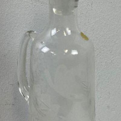 #207 Etched Crystal Decanter with Stopper 