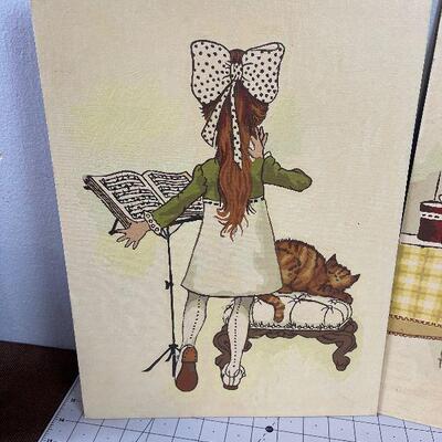 #222 Pair of Country Kitchen and Music with Cat Paint By Numbers 