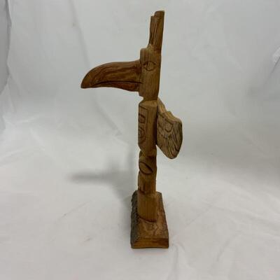 .164. VINTAGE | Native Alaskan Made | Carved Two-Headed Totem Pole